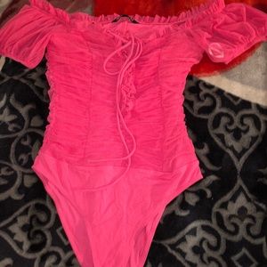 Pink Puffed Bodysuit